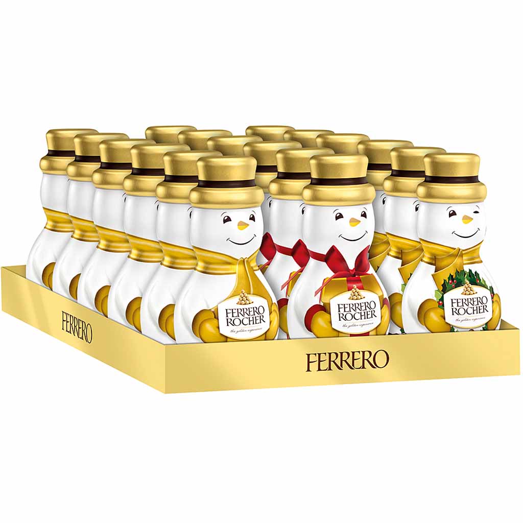 Ferrero Rocher Schneemann Milchschokolade Hohlfiguren 18x90g=1620g MHD:20.4.25