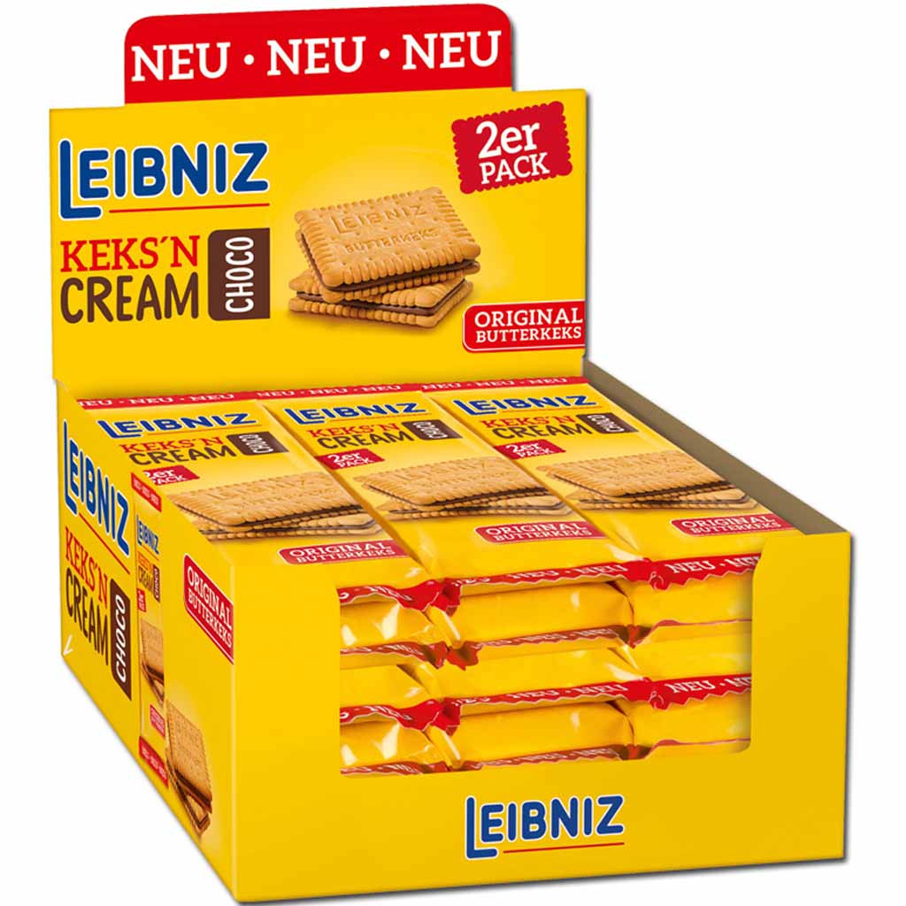 18x Leibniz Keks´n Cream Choco á 38g=684g MHD:1.4.25