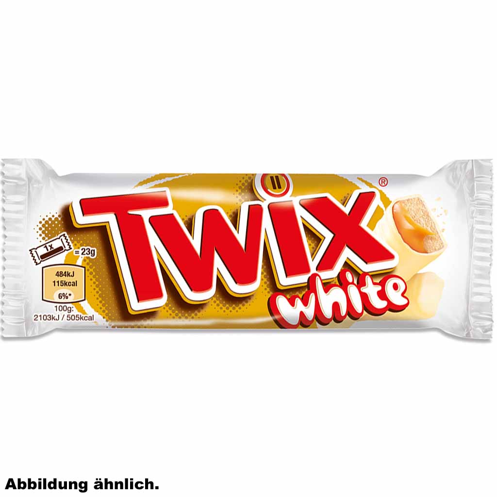 10x Twix white Doppelriegel á 46g=460g MHD:23.2.20