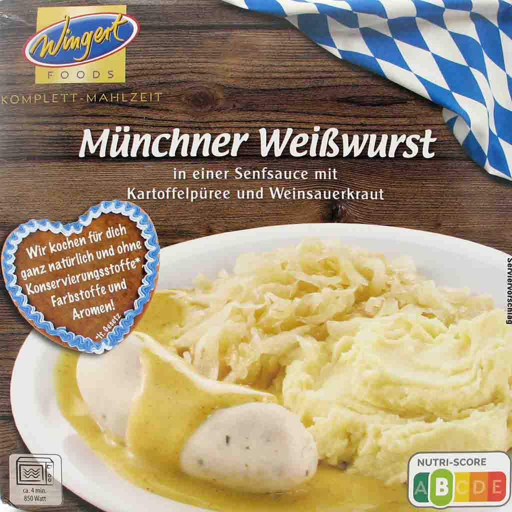 Wingert Fertiggericht Münchner Weißwurst 480g MHD:6.9.23