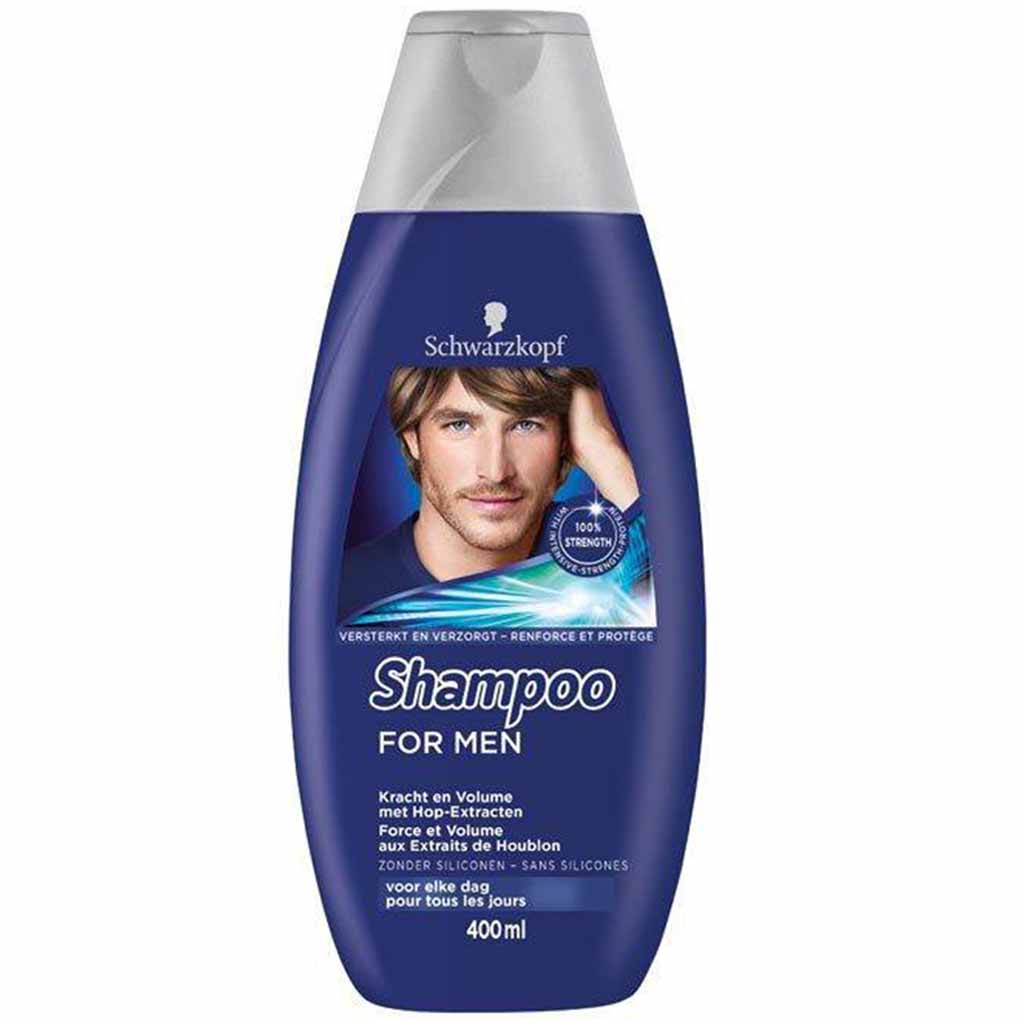 5x Schwarzkopf Shampoo for Men á 400ml=2000ml