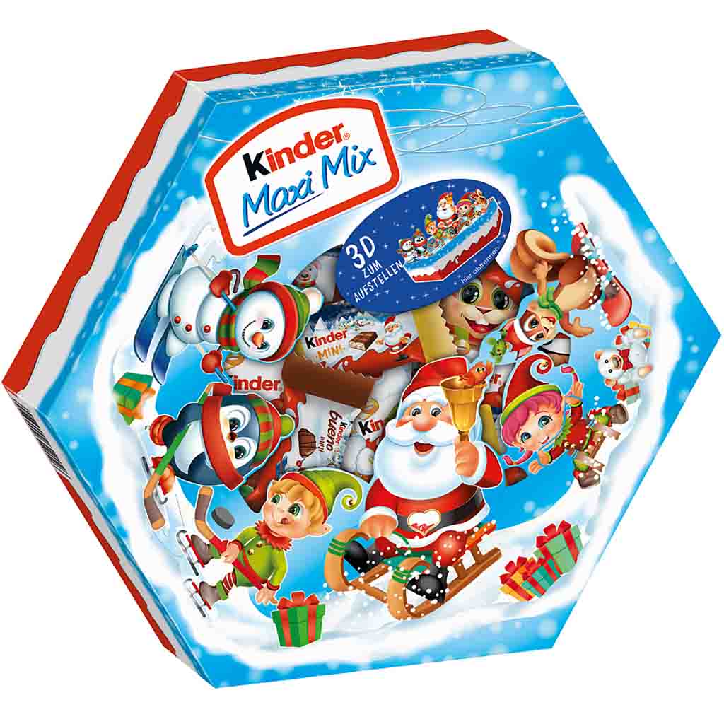 Kinder Maxi Mix Weihnachtsteller 17er 152g MHD:20.4.22