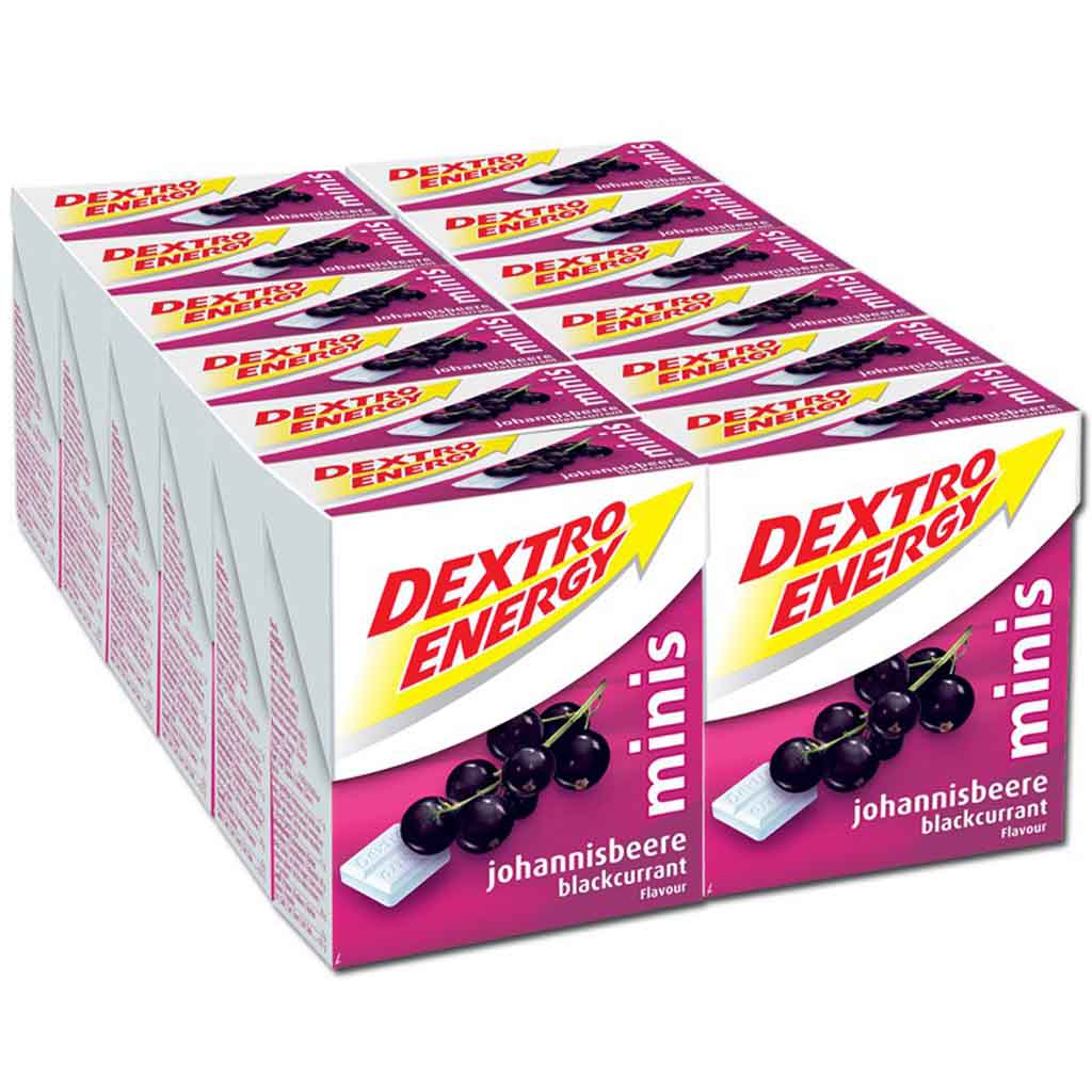 12x Dextro Energy minis Johannisbeere á 50g=600g MHD:30.6.25
