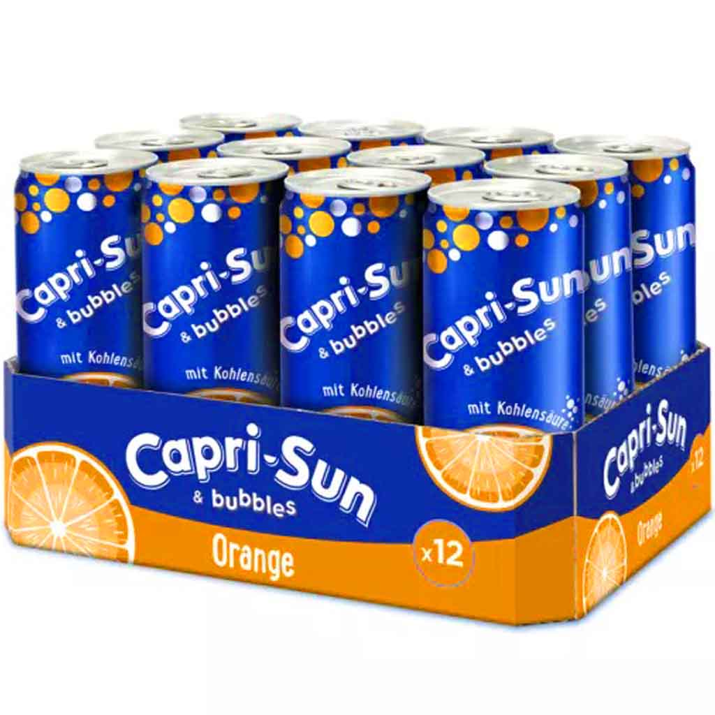12x Capri-Sun & bubbles Orange DOSE á 330ml=3,96L MHD:30.7.24
