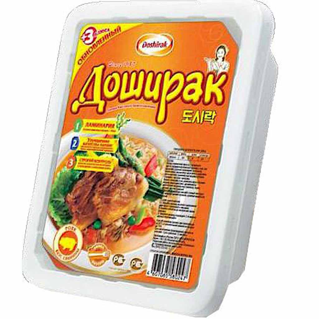 Instant-Nudelsuppe - Doshirak Nudelsuppe mit Schweinefleischgeschmack 90g