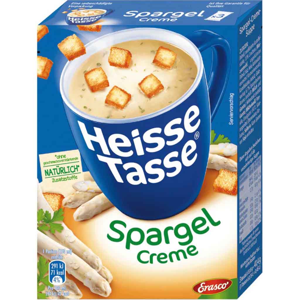 12x Erasco Heisse Tasse Spargel Creme á 41,4g=496,8g MHD:28.10.25
