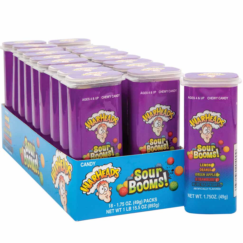 Warheads Sour Booms! Saure Bonbons 18x49g=882g MHD:4.6.20