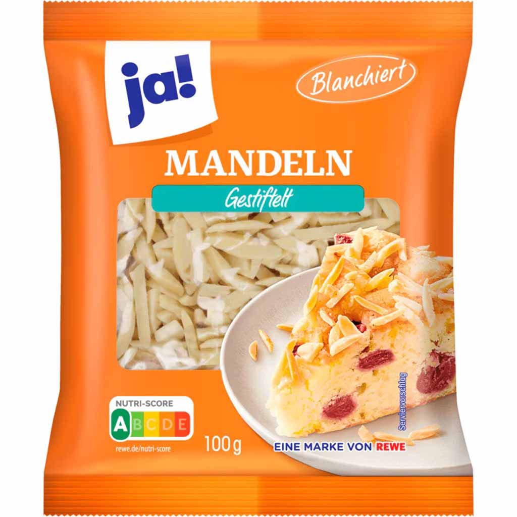 ja! Mandeln gestiftelt 100g MHD:31.3.25
