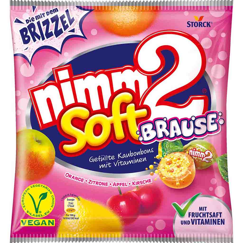 Nimm2 Soft Brause Kaubonbon 215g MHD:30.6.23