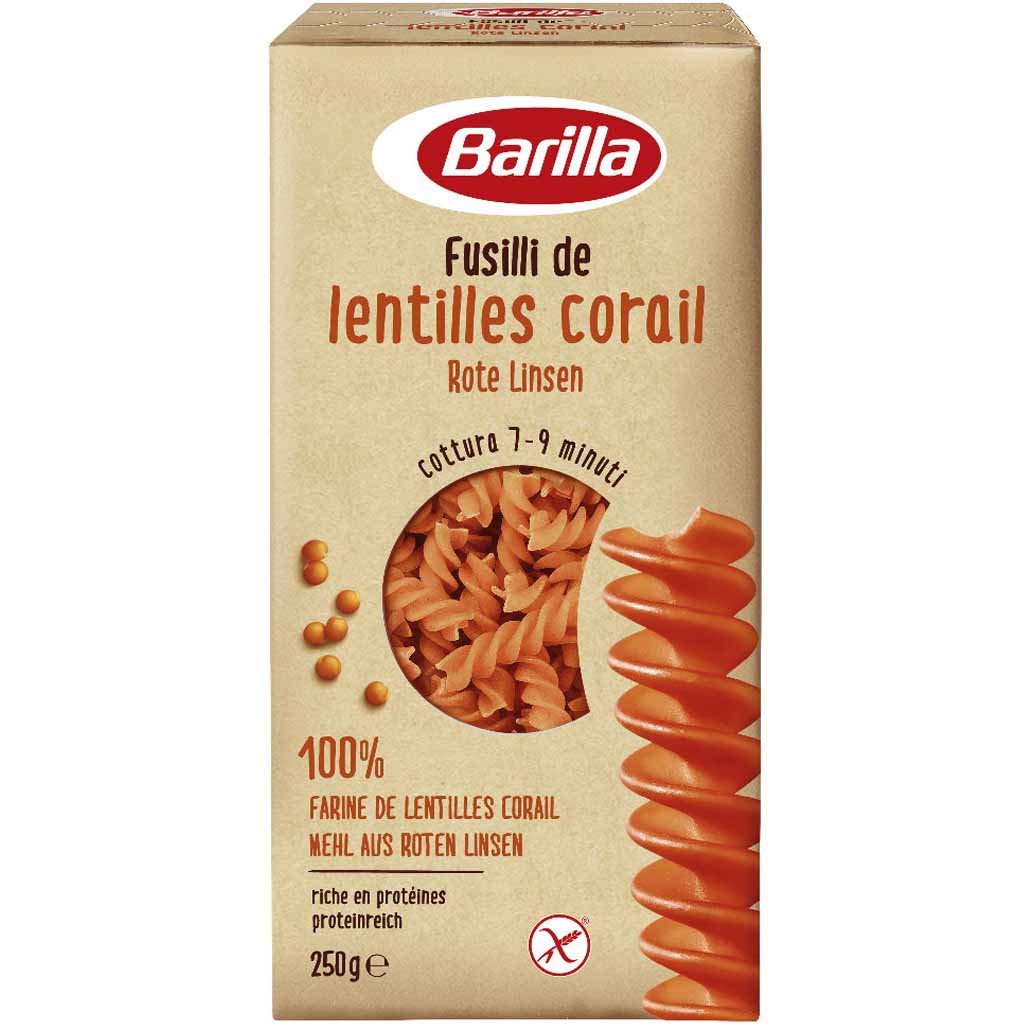 Barilla Nudeln Fusilli aus Roten Linsen 250g MHD:28.5.25