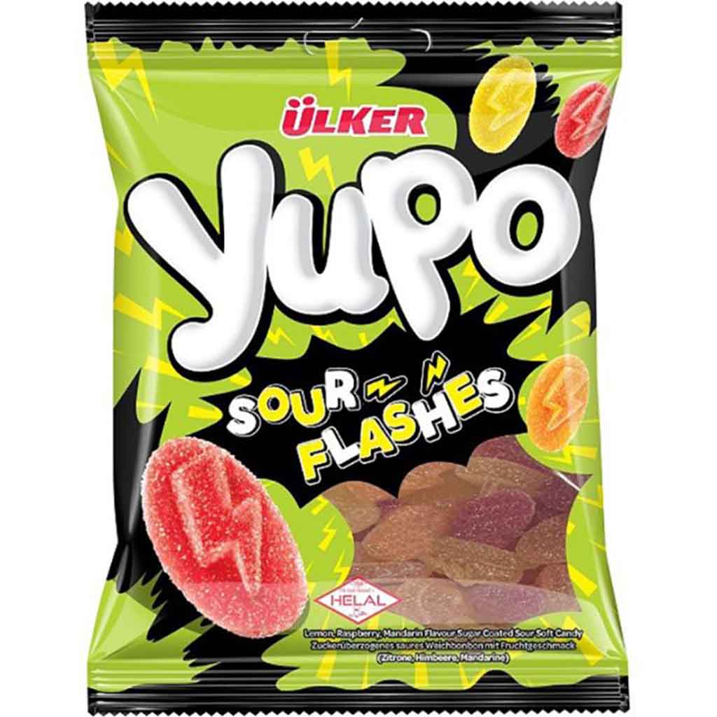 Ülker Yupo Fruchtgummi Soure Flashes 65g MHD:18.8.25