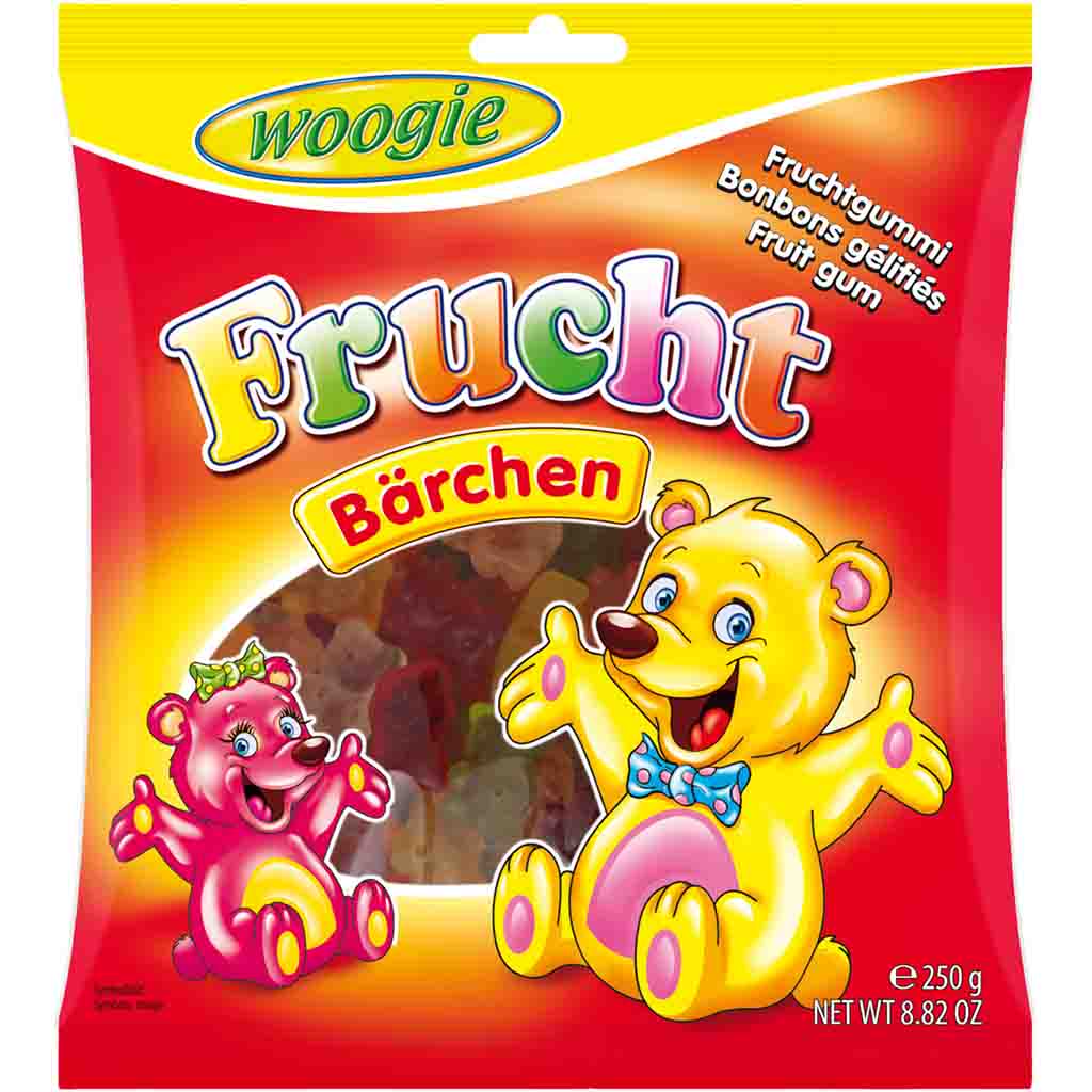 Woogie Fruchtgummi Frucht Bärchen 250g MHD:4.1.26