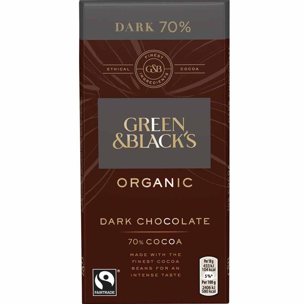 Green & Blacks Tafelschokolade Bio Dark Chocolate 70% Cocoa 90g MHD:25.11.21