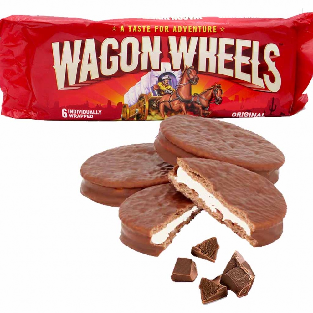 Wagon Wheels  6 Doppelkekse mit Marshmallow Füllung 216g MHD:16.11.22