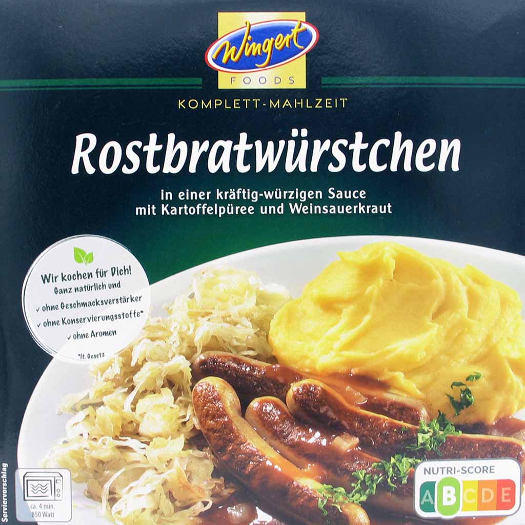 Wingert Fertiggericht Rostbratwürstchen 480g MHD:15.10.25