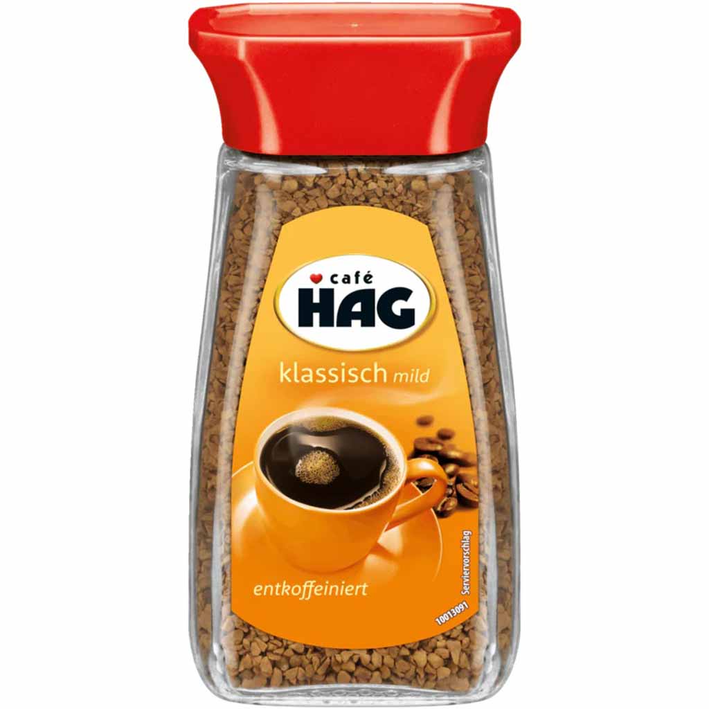 Cafe HAG klassisch mild löslicher Kaffee entkoffeiniert 100g MHD:30.3.26