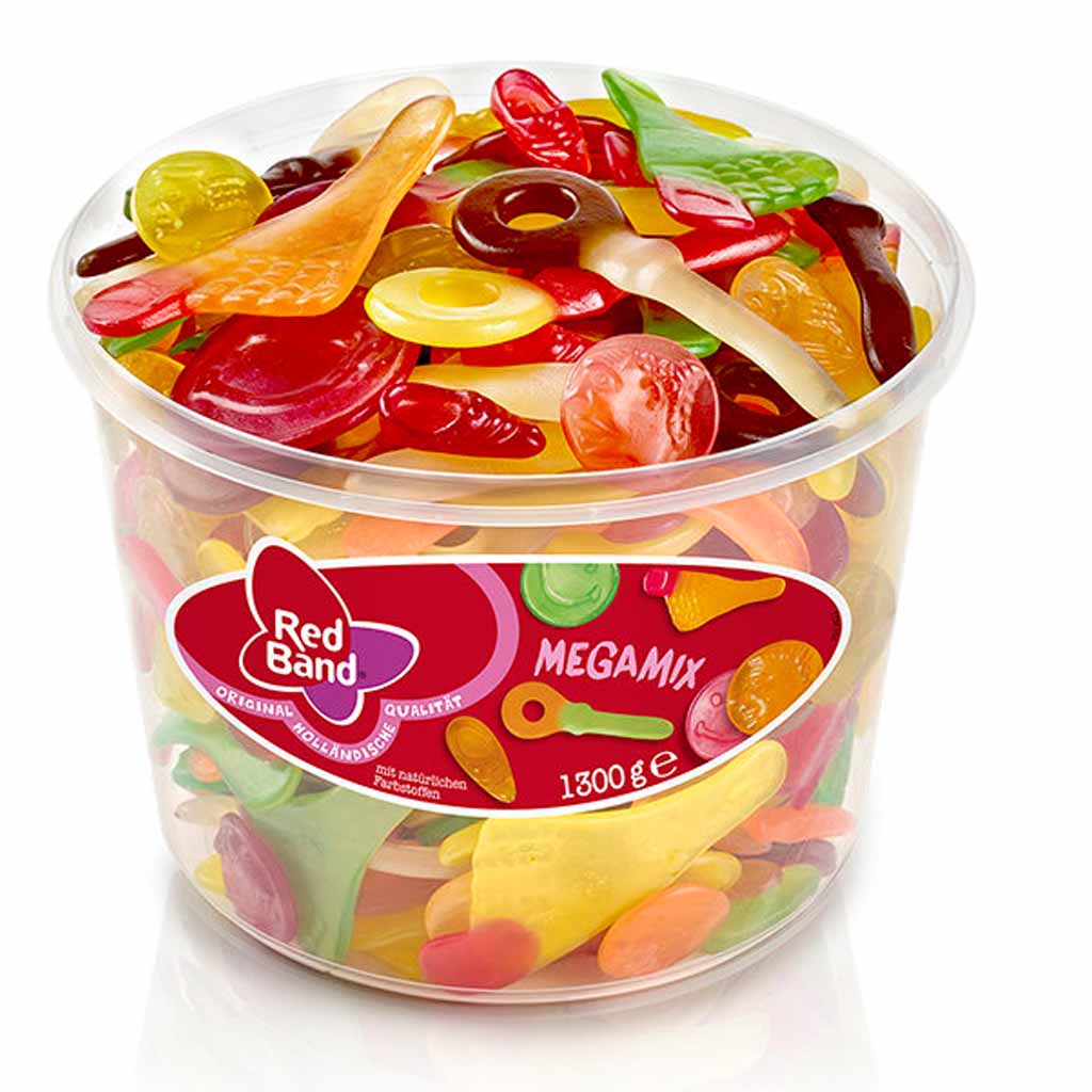 Red Band Fruchtgummi Mega Mix 1300g MHD:1.11.25