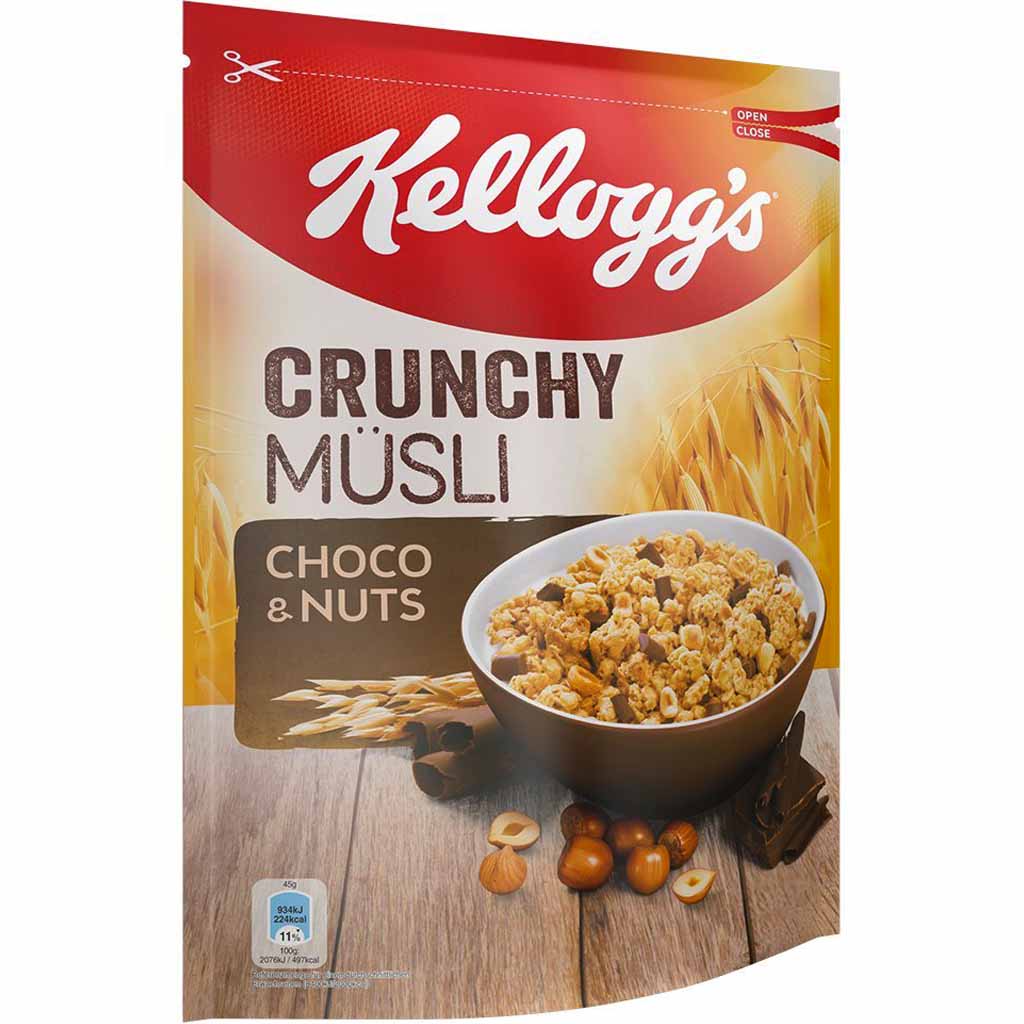 4kg Kelloggs Crunchy Müsli Choco & Nut (5x800g) MHD:10/19