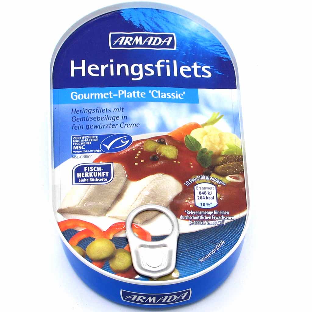 Armada Heringsfilets Gourmet-Platte Classic 200g MHD:1.8.23