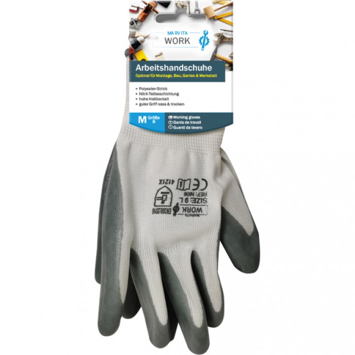 Arbeitshandschuhe 55% Polyester/ 45% Nitril XL