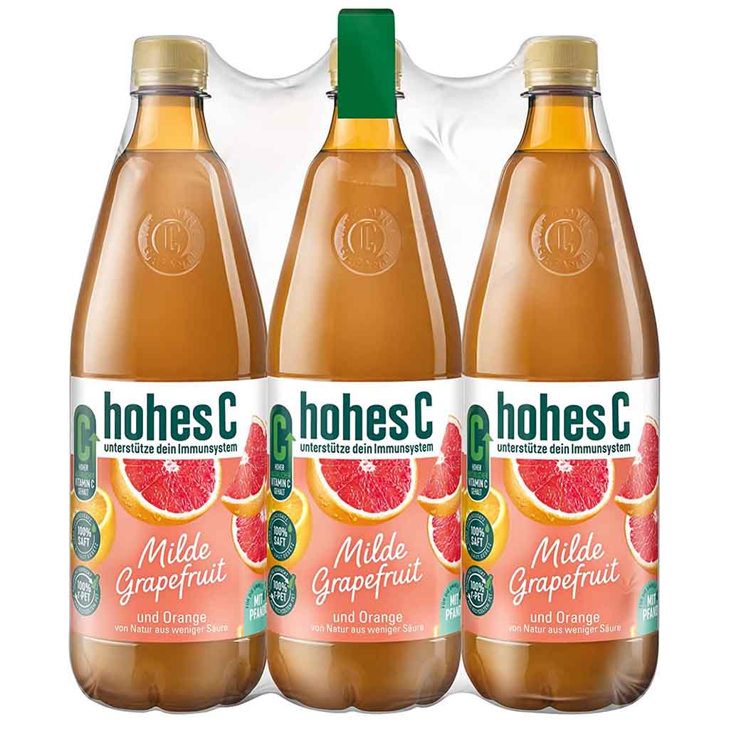 6x Hohes C Milde Grapefruit PET á 1L=6L MHD:16.5.22