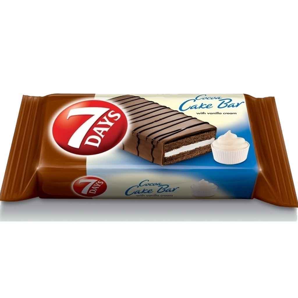 7Days Kakao Kuchen mit Vanille Creme Füllung 5x 32g=160g MHD:23.10.22