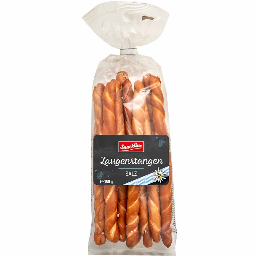Snackline Laugenstangen Salz 150g MHD:9.4.25